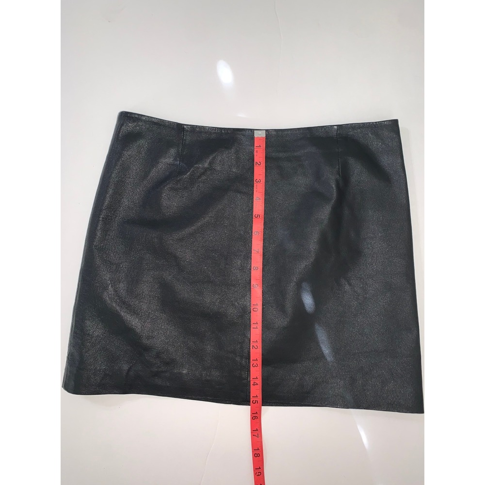 BB Dakota Women's Black 100% Leather Skirt Size 8 - Picture 6 of 9